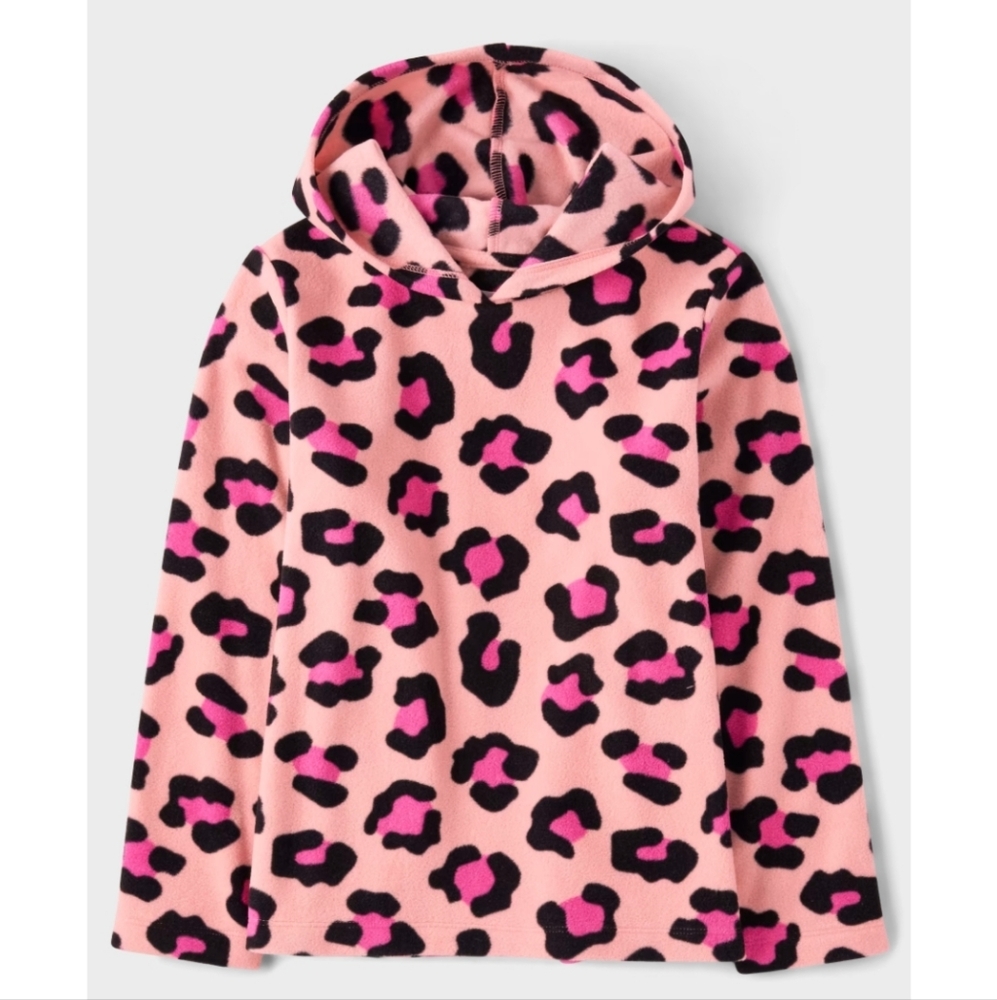 New Pink and Black Leopard Hoodie